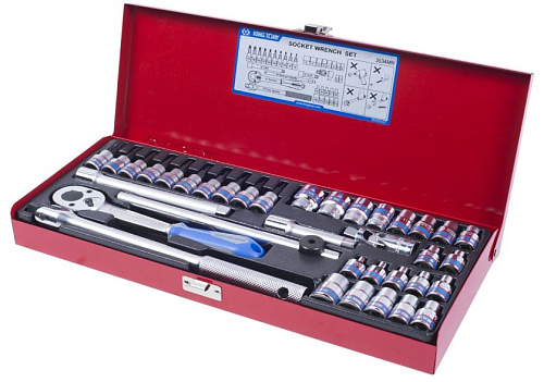 Набор головок торцевых 6-19 мм (3/8") 6 гр, 36 предм, ложемент-кейс KING TONY 3534MR Набор головок торцевых 6-19 мм (3/8") 6 гр, 36 предм, ложемент-кейс KING TONY 3534MR