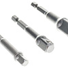 Набор адаптеров с Е 1/4" на квадрат 1/2", 3/8", 1/4" JTC Набор адаптеров с Е 1/4" на квадрат 1/2", 3/8", 1/4" JTC