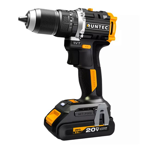 Дрель-шуруповерт аккумуляторная ударная 20 В, 60 Нм, 2*2 Ач, бесщеточный двиг. RUNTEC PRO Дрель-шуруповерт аккумуляторная ударная 20 В, 60 Нм, 2*2 Ач, бесщеточный двиг. RUNTEC PRO