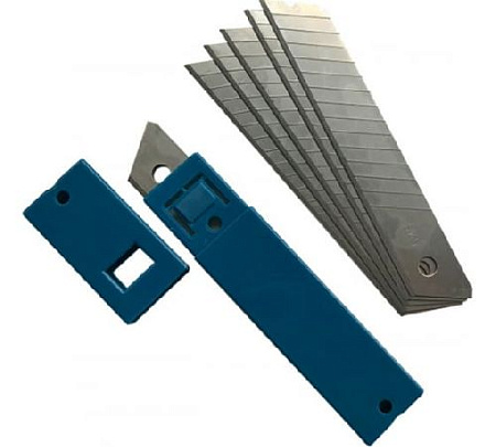 Лезвия сменные для ножа технического 18х100 мм, 14 сегментов SК5 (10шт) Лезвия сменные для ножа технического 18х100 мм, 14 сегментов SК5 (10шт)