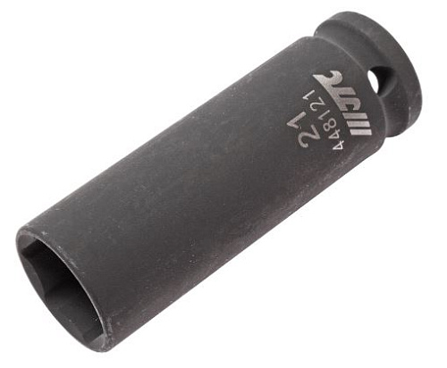 Головка торцевая ударная глубокая тонкостенная 1/2" 21 мм, 6 гр (длина 82 мм) JTC Головка торцевая ударная глубокая тонкостенная 1/2" 21 мм, 6 гр (длина 82 мм) JTC