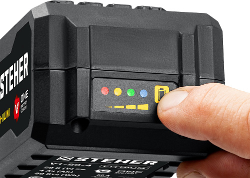 Аккумуляторная батарея 20 В, Li-Ion, 4 Ач, тип V1, STEHER Аккумуляторная батарея 20 В, Li-Ion, 4 Ач, тип V1, STEHER