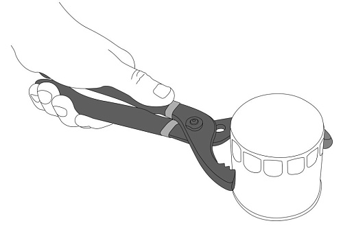 Съемник масляных фильтров клещи 50-85 мм, 250 мм Thorvik AOFP25 Съемник масляных фильтров клещи 50-85 мм, 250 мм Thorvik AOFP25
