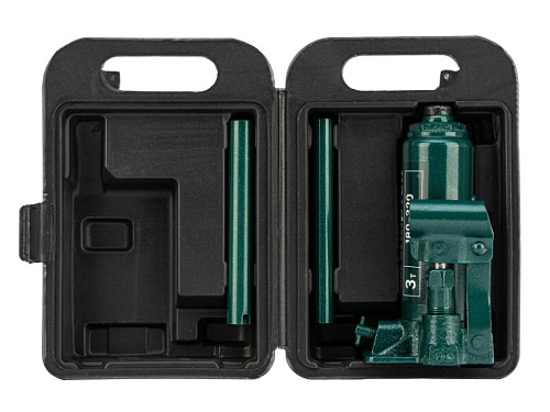 Домкрат бутылочный 3 т 180-320 мм в пластиковом кейсе Сибртех Домкрат бутылочный 3 т 180-320 мм в пластиковом кейсе Сибртех