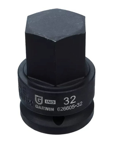 Головка торцевая ударная HEX 3/4", 32 мм, L=60 мм Garwin Головка торцевая ударная HEX 3/4", 32 мм, L=60 мм Garwin