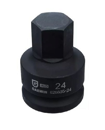Головка торцевая ударная HEX 3/4", 24 мм, L=60 мм Garwin Головка торцевая ударная HEX 3/4", 24 мм, L=60 мм Garwin