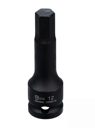 Головка торцевая ударная HEX 1/2" H12 мм L=78 мм Garwin Головка торцевая ударная HEX 1/2" H12 мм L=78 мм Garwin