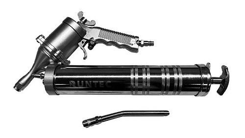 Шприц для смазки пневматический 400 мл, 6.2 бар, регулируемая ручка RUNTEC Шприц для смазки пневматический 400 мл, 6.2 бар, регулируемая ручка RUNTEC