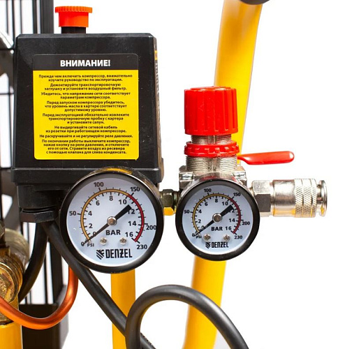 Компрессор масляный ременной 50 л, 2,3 кВт, 400 л/мин, 10 бар, 230 В Denzel BCI2300/50 Компрессор масляный ременной 50 л, 2,3 кВт, 400 л/мин, 10 бар, 230 В Denzel BCI2300/50