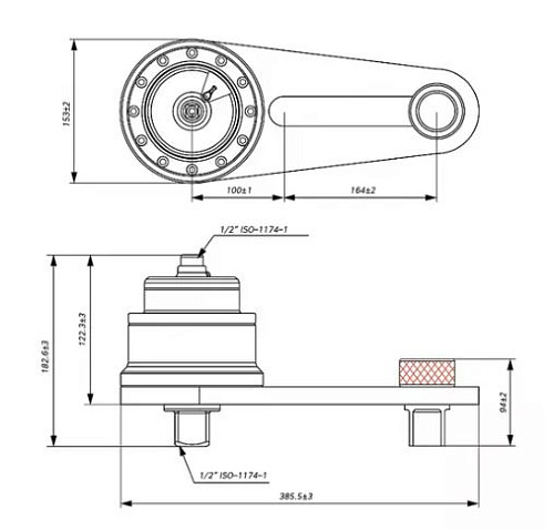 Мультипликатор (усилитель крутящего момента) 1:16.8, 1/2" х 1-1/2" 6000 Нм LICOTA Мультипликатор (усилитель крутящего момента) 1:16.8, 1/2" х 1-1/2" 6000 Нм LICOTA