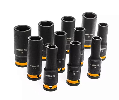 Набор головок торцевых 8-32 мм (1/2") 6 гр., 51 предм., с аксессуарами, в ложементе RUNTEC Набор головок торцевых 8-32 мм (1/2") 6 гр., 51 предм., с аксессуарами, в ложементе RUNTEC