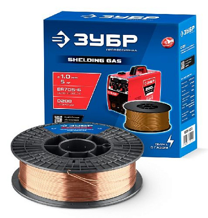 Проволока омедненная 1,0 мм, 5 кг ER70S-6 (Св-08Г2С-О) ЗУБР О-СП Проволока омедненная 1,0 мм, 5 кг ER70S-6 (Св-08Г2С-О) ЗУБР О-СП
