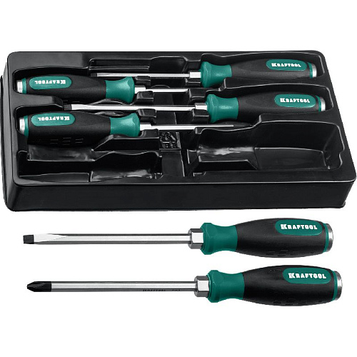 Набор отверток ударных 6 шт в пластиковом ложементе KRAFTOOL IMPACT Набор отверток ударных 6 шт в пластиковом ложементе KRAFTOOL IMPACT