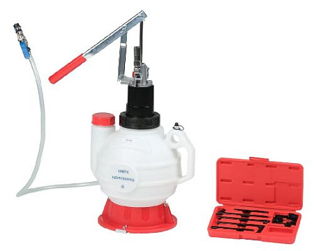 Устройство для заправки АКПП 7.5 л, длина шланга 140 см, в комплекте с адаптерами NORDBERG N4007K Устройство для заправки АКПП 7.5 л, длина шланга 140 см, в комплекте с адаптерами NORDBERG N4007K