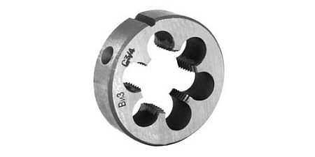 Плашка труб. цил. G 1/2" Р6М5 Волжский инструмент Плашка труб. цил. G 1/2" Р6М5 Волжский инструмент