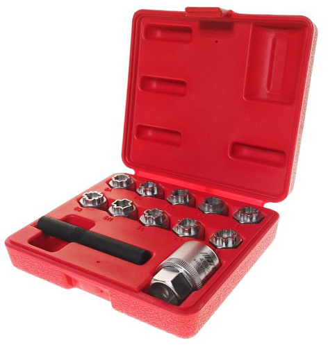 Набор головок для секретных болтов Mercedes Benz 12 предм JTC Набор головок для секретных болтов Mercedes Benz 12 предм JTC