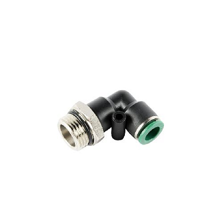 Уголок M1/4" цанга 8 мм, с уплотнением, пластм. корпус GARWIN Уголок M1/4" цанга 8 мм, с уплотнением, пластм. корпус GARWIN