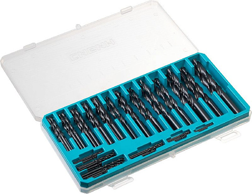Набор сверл по металлу 1-10 мм (100 шт.) HSS, класс В СИБИН Набор сверл по металлу 1-10 мм (100 шт.) HSS, класс В СИБИН