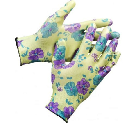 Перчатки садовые из полиэстера с нитрильным обливом зеленые, размер XL GRINDA Перчатки садовые из полиэстера с нитрильным обливом зеленые, размер XL GRINDA