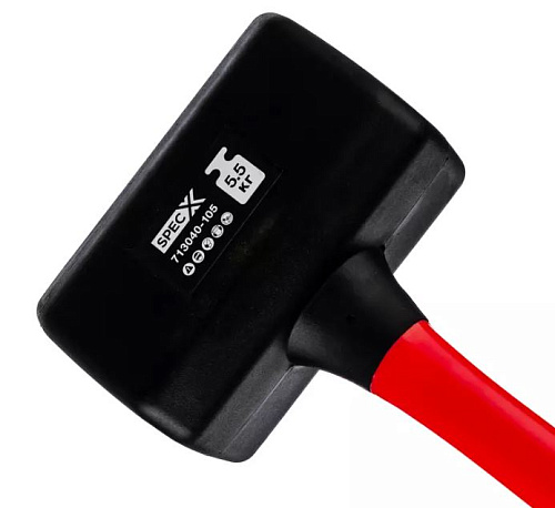 Кувалда 5,5 кг с фиберглассовой рукояткой, резиновый боек SpecX Кувалда 5,5 кг с фиберглассовой рукояткой, резиновый боек SpecX