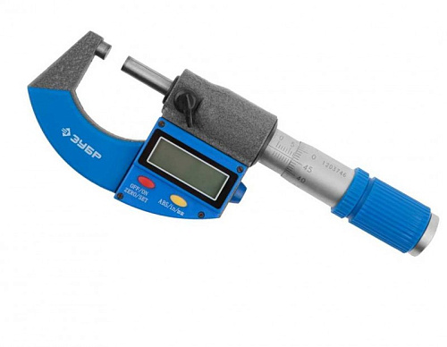 Микрометр цифровой МКЦ 0-25 мм (0,001 мм) ЗУБР Микрометр цифровой МКЦ 0-25 мм (0,001 мм) ЗУБР