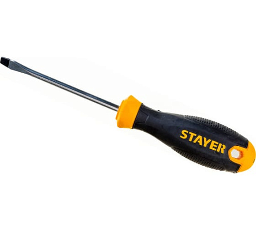 Отвертка с прямым шлицем SL6.0 100 мм STAYER MAXFIX Отвертка с прямым шлицем SL6.0 100 мм STAYER MAXFIX