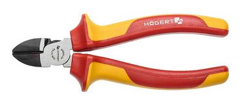 Кусачки боковые диэлектрические 160 (до 1000 В) VDE HOEGERT Кусачки боковые диэлектрические 160 (до 1000 В) VDE HOEGERT