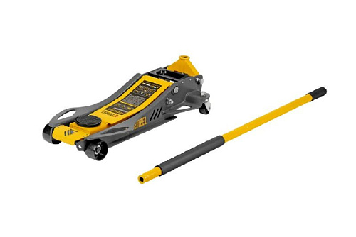 Домкрат подкатной 3,8 т 110-580 мм низкий подхват, быстрый подъем, профессиональный Denzel Домкрат подкатной 3,8 т 110-580 мм низкий подхват, быстрый подъем, профессиональный Denzel