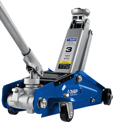 Домкрат подкатной 3 т 130-410 мм поворотная ручка ЗУБР Профессионал Домкрат подкатной 3 т 130-410 мм поворотная ручка ЗУБР Профессионал