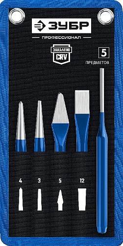 Набор ударно-режущего инструмента 5 предм. ЗУБР Профессионал Набор ударно-режущего инструмента 5 предм. ЗУБР Профессионал