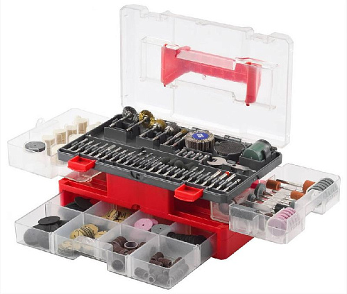 Набор мини-насадок для граверов 349 предм. в кейсе ЗУБР Набор мини-насадок для граверов 349 предм. в кейсе ЗУБР