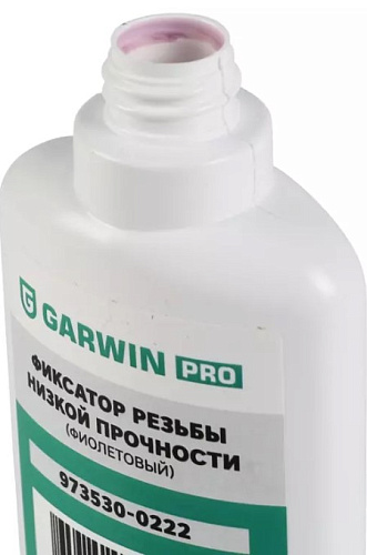 Фиксатор резьбовых соединений низкой прочности 50 мл, фиолетовый GARWIN PRO Фиксатор резьбовых соединений низкой прочности 50 мл, фиолетовый GARWIN PRO