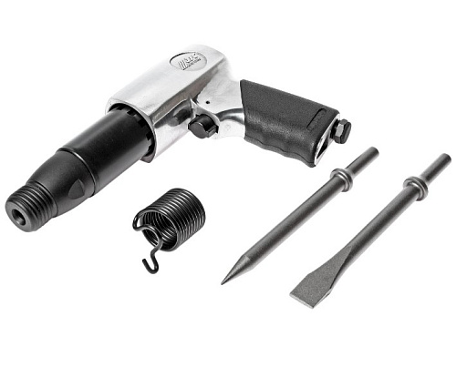 Молоток пневматический в комплекте с 2 зубилами, 225 мм, 9,5 Дж JTC Молоток пневматический в комплекте с 2 зубилами, 225 мм, 9,5 Дж JTC