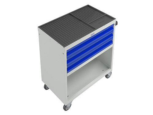 Тележка инструментальная 3 полки и открытая секция WDS-3 Тележка инструментальная 3 полки и открытая секция WDS-3