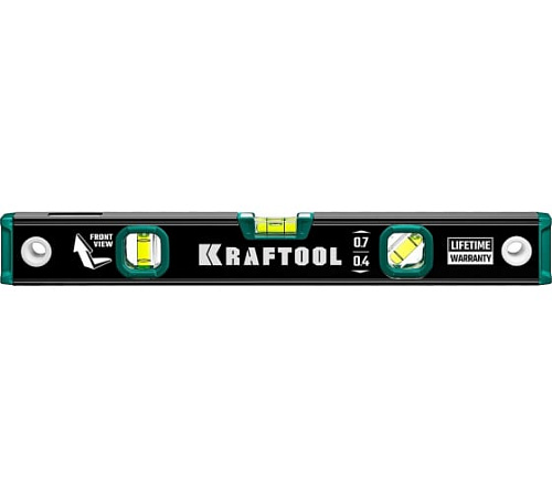 Уровень 400 мм, 3 глазка, точность 0,4 мм/м KRAFTOOL Уровень 400 мм, 3 глазка, точность 0,4 мм/м KRAFTOOL