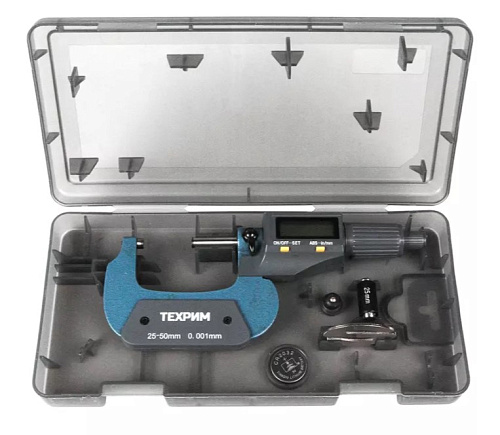 Микрометр цифровой МКЦ 25-50 мм (0,001 мм) ГОСТ 6507-90 ТЕХРИМ Микрометр цифровой МКЦ 25-50 мм (0,001 мм) ГОСТ 6507-90 ТЕХРИМ