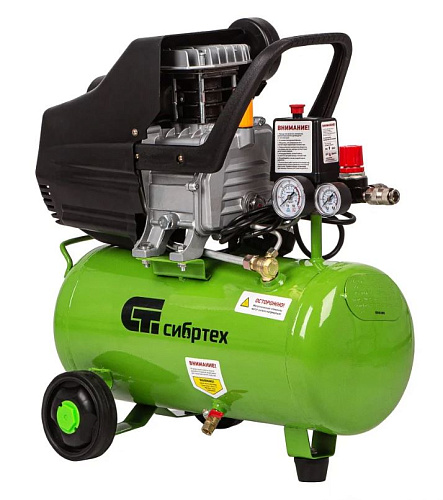 Компрессор масляный прямой привод 22 л, 1,1 кВт, 135 л/мин, 8 бар, 230 В, Сибртех КК-1100/22 Компрессор масляный прямой привод 22 л, 1,1 кВт, 135 л/мин, 8 бар, 230 В, Сибртех КК-1100/22