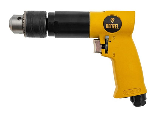 Дрель пневматическая угловая 13 мм, 500 об/мин, 114 л/мин Denzel PD500 Дрель пневматическая угловая 13 мм, 500 об/мин, 114 л/мин Denzel PD500