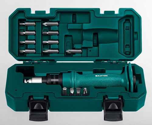 Отвертка ударная с набором бит 15 шт KRAFTOOL ID-15 Отвертка ударная с набором бит 15 шт KRAFTOOL ID-15