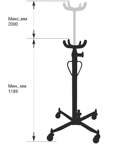 Стойка трансмиссионная 0,5 т, 1189-2000 мм SIVIK Стойка трансмиссионная 0,5 т, 1189-2000 мм SIVIK