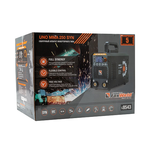 Инвертор сварочный 250 А, MMA 250 SYN FOXWELD UNO Инвертор сварочный 250 А, MMA 250 SYN FOXWELD UNO