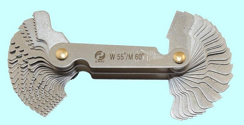 Шаблон резьбовой комбинированный для дюйм.и метрич.резьбы (52 шт) М60 гр0,25-6,0,D55 гр4-62 Шаблон резьбовой комбинированный для дюйм.и метрич.резьбы (52 шт) М60 гр0,25-6,0,D55 гр4-62