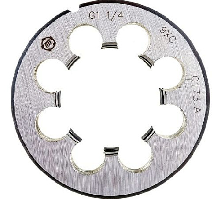 Плашка труб. цил. G 1 1/4" 9ХС Волжский инструмент Плашка труб. цил. G 1 1/4" 9ХС Волжский инструмент