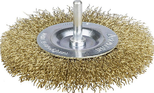 Щетка дисковая 100 мм для дрели, витая стальная проволока 0,3 мм STAYER Щетка дисковая 100 мм для дрели, витая стальная проволока 0,3 мм STAYER