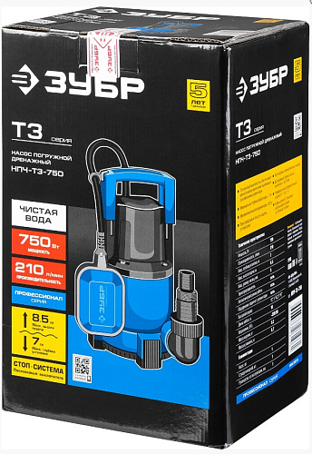 Насос дренажный для чистой воды 750 Вт ЗУБР Насос дренажный для чистой воды 750 Вт ЗУБР