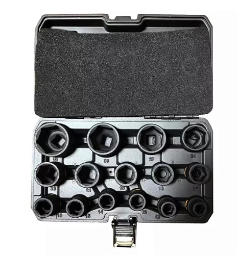 Набор головок торцевых ударных 10-32 мм (1/2") 6 гр., 15 предм., в кейсе CrMo RUNTEC Набор головок торцевых ударных 10-32 мм (1/2") 6 гр., 15 предм., в кейсе CrMo RUNTEC