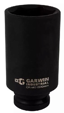 Головка торцевая ударная глубокая 1/2" 30 мм, 6 гр. GARWIN Головка торцевая ударная глубокая 1/2" 30 мм, 6 гр. GARWIN