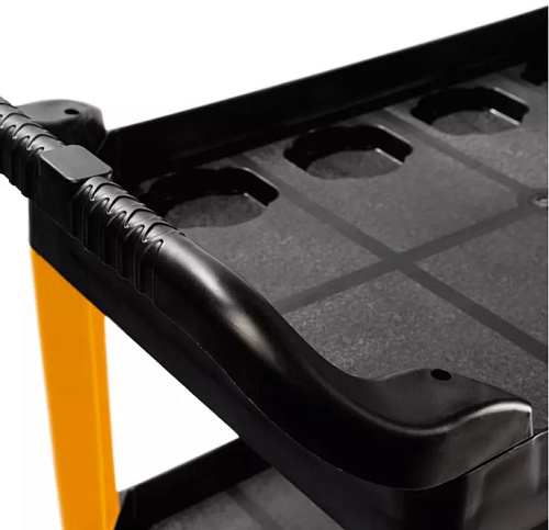 Тележка с тремя открытыми полками пластик RUNTEC Тележка с тремя открытыми полками пластик RUNTEC