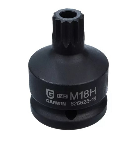 Головка торцевая ударная SPLINE 3/4", M18H, L=60 мм Garwin Головка торцевая ударная SPLINE 3/4", M18H, L=60 мм Garwin