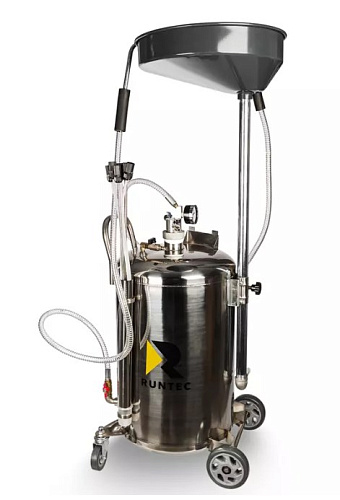 Установка маслосборная 80 л с воронкой и щупами, нержавейка RUNTEC RT-SS0581 Установка маслосборная 80 л с воронкой и щупами, нержавейка RUNTEC RT-SS0581